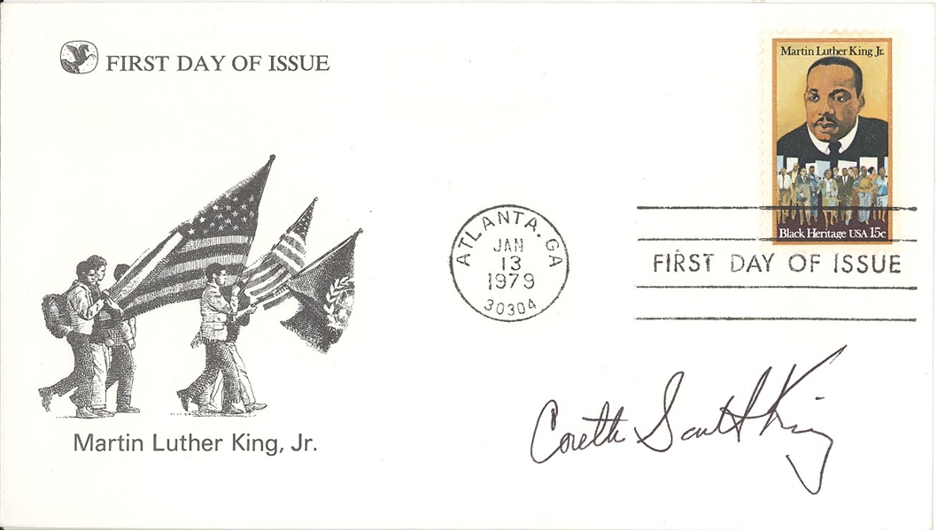 Coretta Scott King Signed First Day of Issue