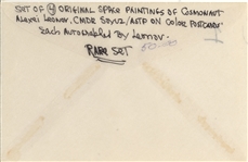 Alexei Leonov Signed set of 4 Signed Postcards 