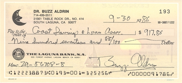 Buzz Aldrin Check
