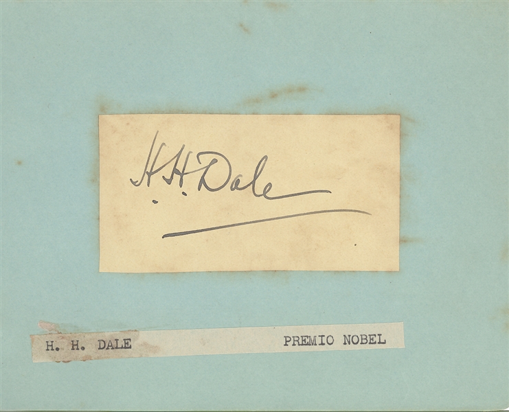 Henry Hallett Dale Nobel in Medicine