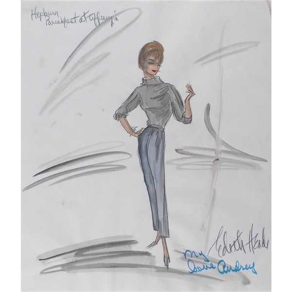 Edith Head Original (Hepburn Costume Sketch)