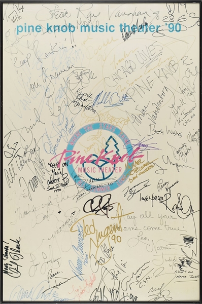 1990 Pine Knob Music Theatre Multi-Signed Poster