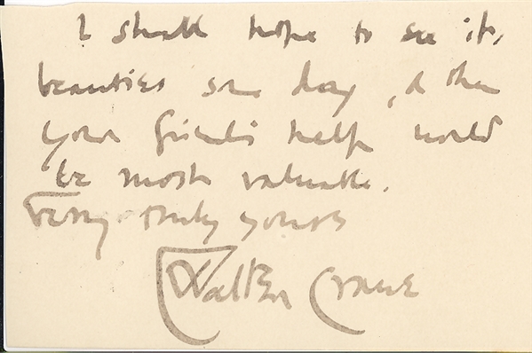 John Galsworthy and Walter Crane