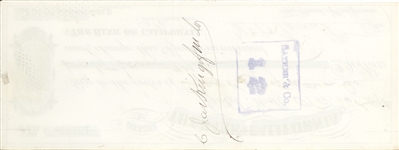 [San Francisco, California] James King of William signed check