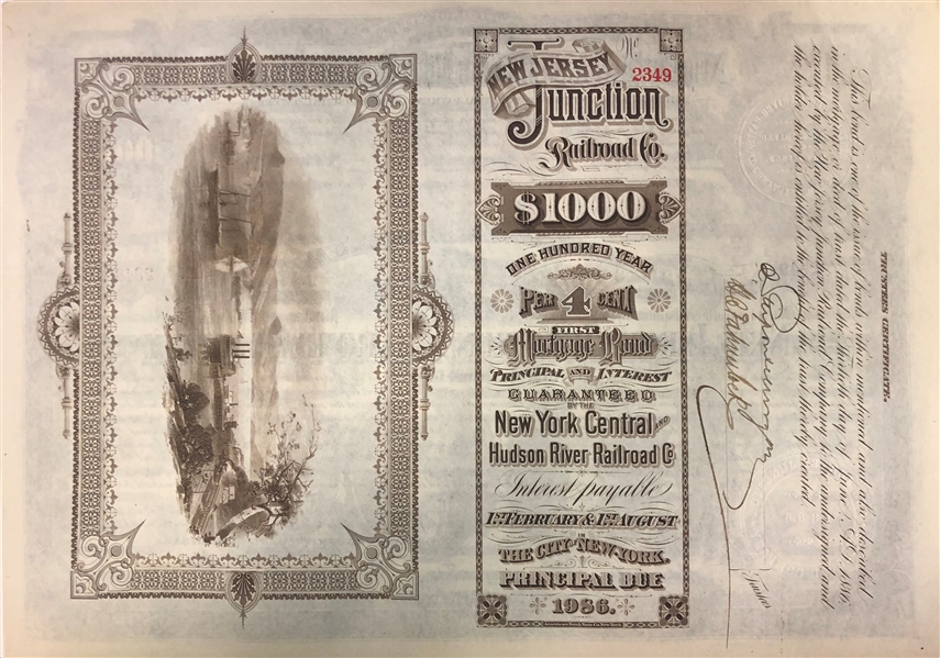 J. Pierpont Morgan 100 Year Railroad Bond