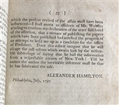 (ALEXANDER HAMILTON) INCREDIBLE RARE BOOK CHARGE OF SPECULATION AGAINST ALEXANDER HAMILTON, LATE SECRETARY OF THE TREASURY, IS FULLY REFUTED