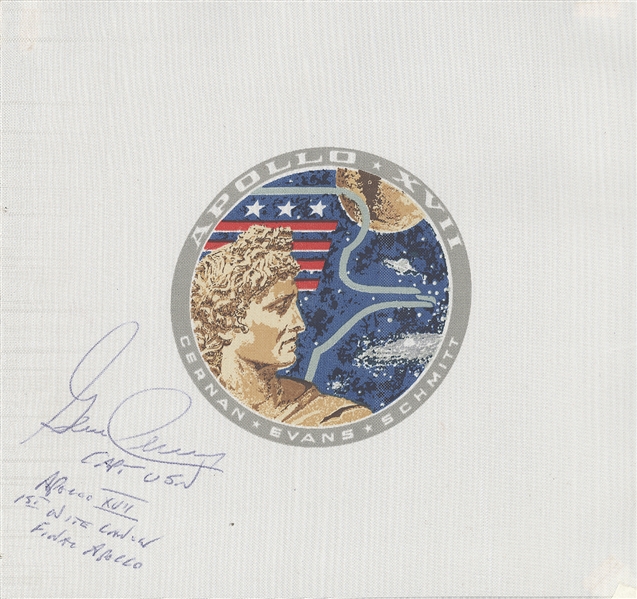 Gene Cernan Signed Beta Cloth