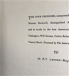 Norman Rockwell Signed The Four Freedoms Presentation booklet