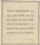 Frederick A. Cook ALS And Signed Quotation(Explorer North Pole)