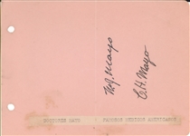 Mayo Brothers signed Album Page