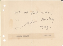 Aldous Huxley