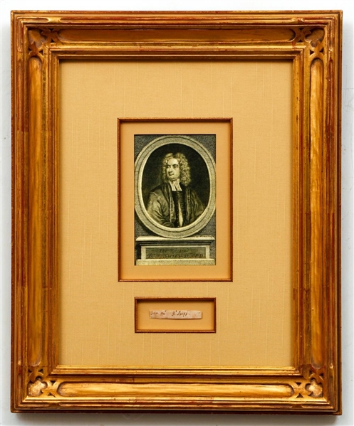 Very Rare Jonathan Swift Autograph (Gullivers Travels)