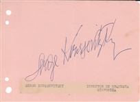 Eugene Ormandy, Artur Rodzinski, Serge Koussevitzky