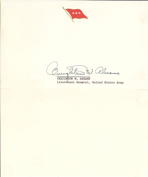 Creighton W. Abrams, Chester V. Clifton Jr., Howard McC Snyder, Ralph M. Osborne, William J. Sutton