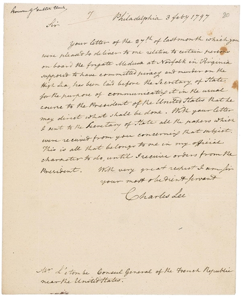 Charles Lee  "COMMITTED PIRACY AND MURDER ON THE HIGH SEA"