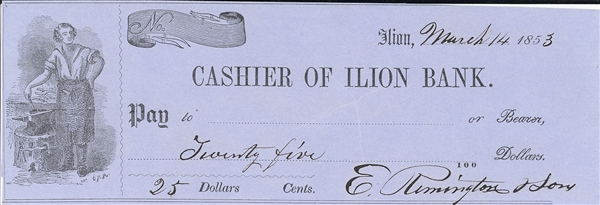 E. Remington and Sons Check