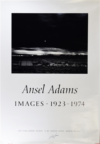  Ansel Adams Signed  poster for "Images 1923-1974