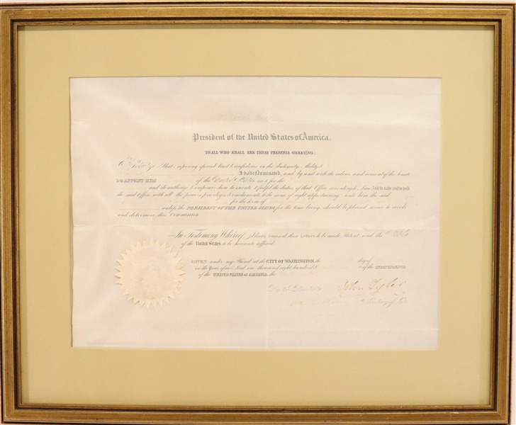 John Tyler Signed Marshall for Maine Appointment