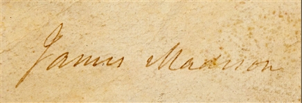James Madison and James Monroe signed military appointment