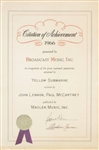 Yellow Submarine BMI Award