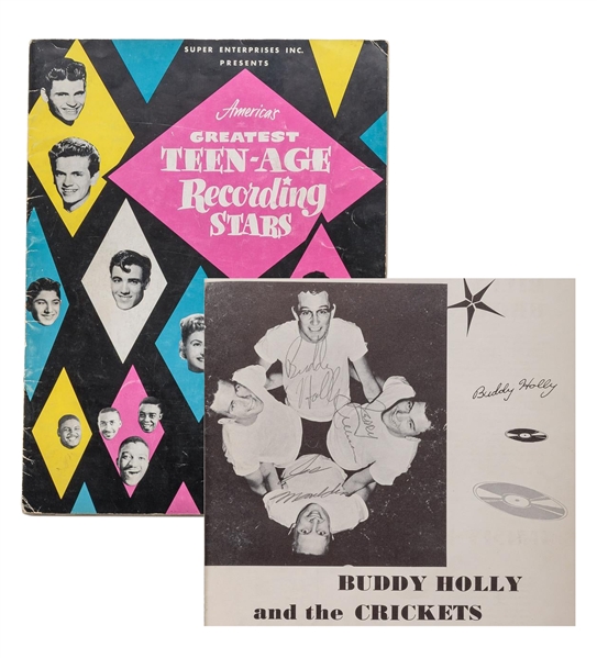 Buddy Holly signed "AMERICAS GREATEST TEEN-AGE RECORDING STARS" PROGRAM.