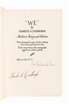 Charles Lindbergh, We, Signed Limited First Edition