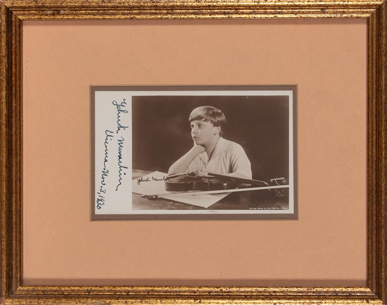 Yehudi Menuhin Signed Vintage Photo