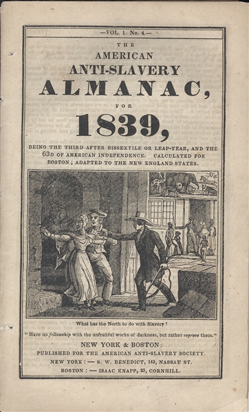 The American ANTI-SLAVERY ALMANAC For 1839