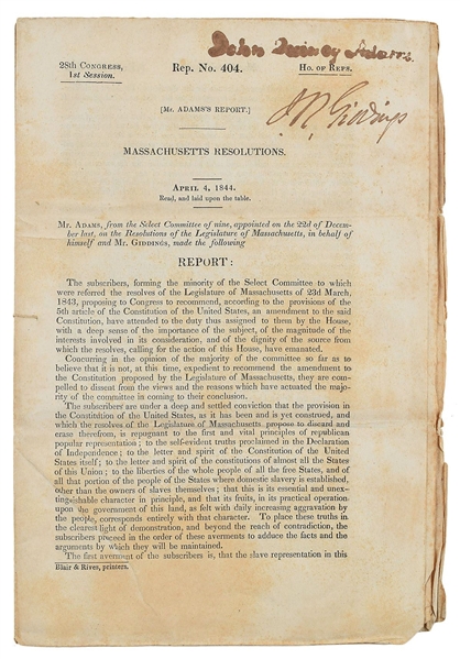 John Quincy Adams _Proposed Amendment to the US Constitution