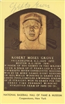 Lefty Grove and Red Ruffing HOF Cards