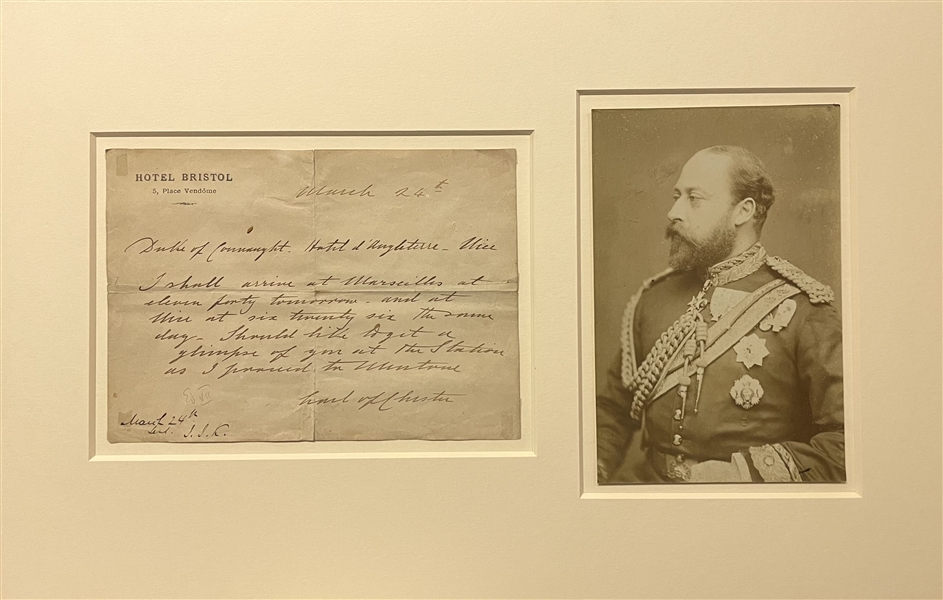 King Edward VII writes his brother Duke of Cannaught