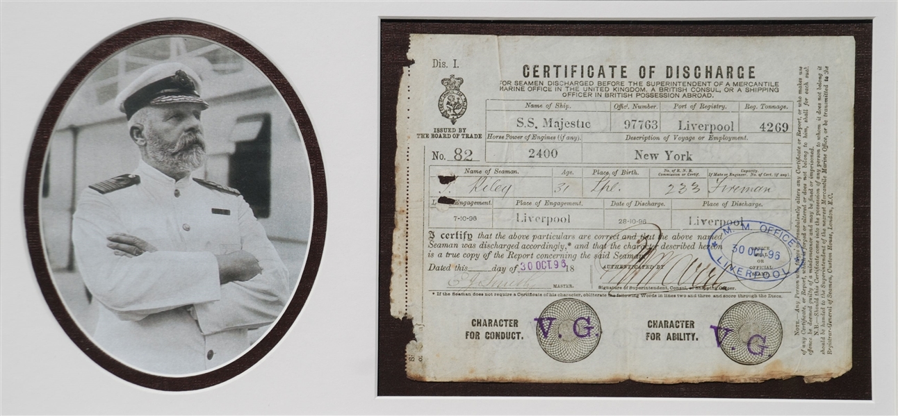 Rare Edward J. Smith DS (Commander of the RMS Titanic)