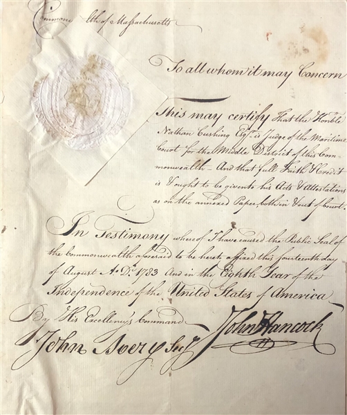 Autograph Collection: Including John Hancock, John Tyler, James Madison, John Quincy Adams, Washington Irving and much more..