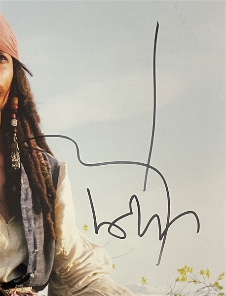 Johnny Depp Oversized Signed Photo as Captain Jack Sparrow 