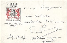 Giacomo Puccini Signed Postcard