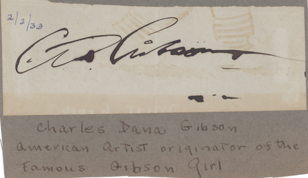 Charles Dana Gibson Cut Signature and Photo
