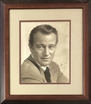 Early Sepia Tone Autographed Photo "John Wayne"