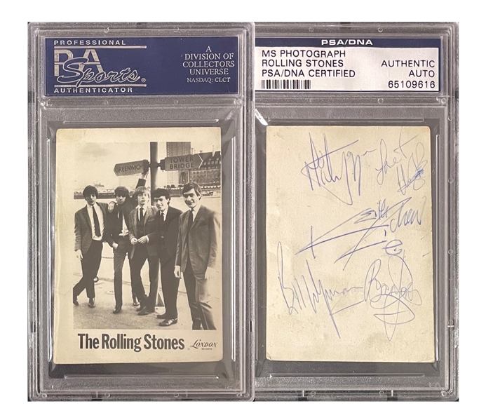 Rolling Stones Signed 1964 Fan Club Card
