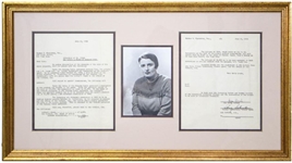 AYN RAND LETTER SIGNED REGARDING SALE OF RIGHTS TO NIGHT OF JANUARY 16TH