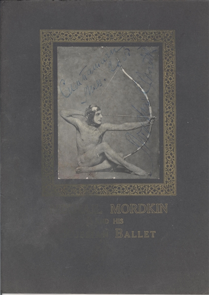 Russian Ballet  Signed Program Mikhail Mordkin 