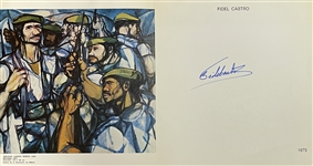 Fidel Castro Signed Card