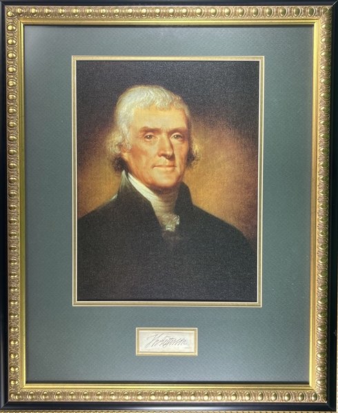 Thomas Jefferson a magnificent Large Signature 