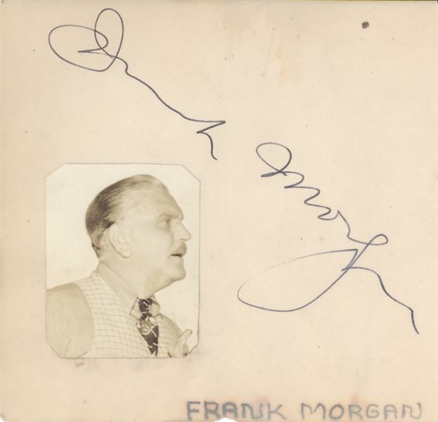 Rare Frank Morgan Autograph (Wizard of Oz)
