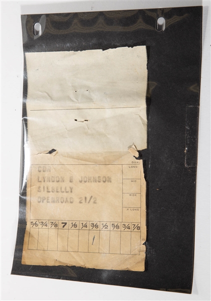 LYNDON B. JOHNSON Personally Owned & Worn STETSON HAT