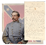 Incredible and Extremely important Period copy letter from  P. G. T. Beauregard designing the Confederate Flag! 