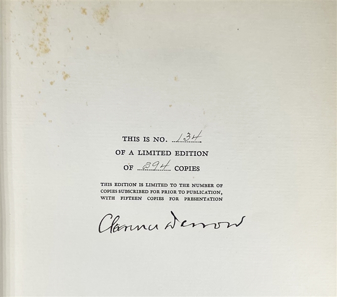Clarence Darrow Signed : The Story of My Life , First Edition Limited Edition Hardcover Book