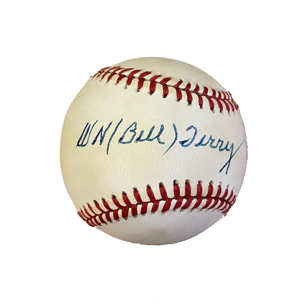 Bill Terry Signed Baseball
