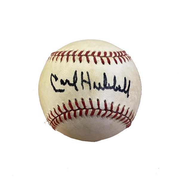Carl Owen Hubbell Signed Baseball
