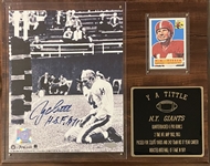 Y. A. Tittle Signed Photo and Card
