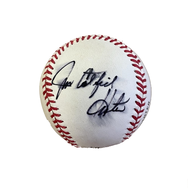 Reggie Jackson, Catfish Hunter Signed Baseballs (Athletics, Yankees)
